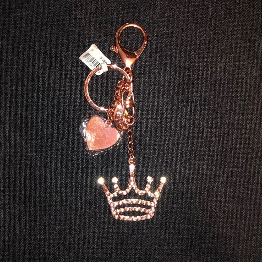 Hallmark Bejeweled Rose Gold Crown Keychain - Picture 2 of 2